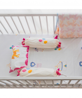 I am going to the circus Cot Bedding Set(Flat) - Pink