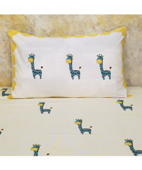 My Best Friend Gira The Giraffe King Bed Set(Flat) - Teal
