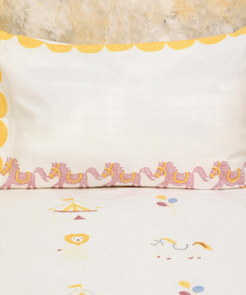 I Am Going To The Circus - Yellow Single Bed Set(Flat)