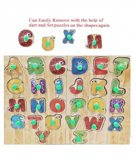  English Alphabet & Shape Cutting Wooden Puzzles Toy