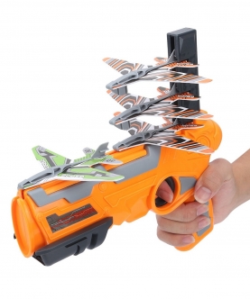 Cardboard Aircrafts Launcher Shooter Gun Toy 4 Pieces