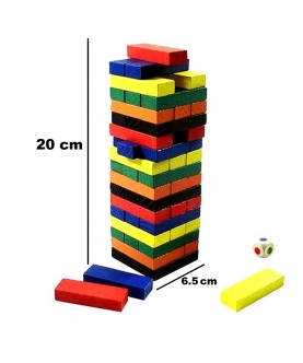 Blocks With 1 Dice Building Jenga Iq Game Puzzles Tower Toy