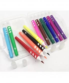 Fine Tip Coloring 12 Colours Marker & Brush Pen Set