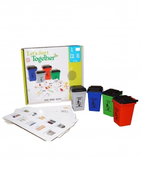 Garbages 4 Bin Boxes With 100 Sorting Cards Educational Toy
