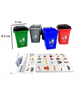 Garbages 4 Bin Boxes With 100 Sorting Cards Educational Toy