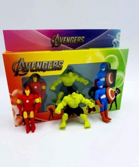 Marvel Avenger Superhero Pencil Eraser School Stationary Kit
