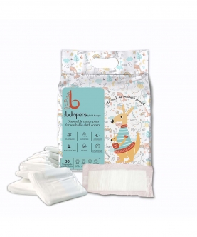 Bdiapers Chemical Free Disposable Baby Nappy Pads 30 pcs Bag