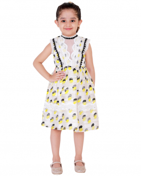 Daisy Polka Midi Dress For Kids