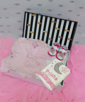New Born Baby Gift Set For Girls - 6 Pcs