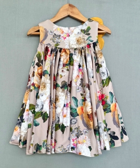 Floral Dress With Handmade Flowers