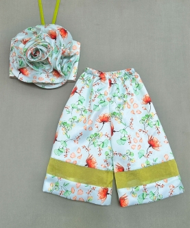 Floral Print Co-Ord Set With 3D Flower