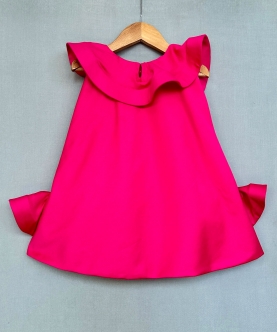 Ruffle Heart Embroidered Dress