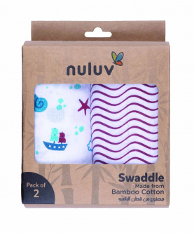 Nuluv Red Anchor Swaddle Wrap Pack Of 2