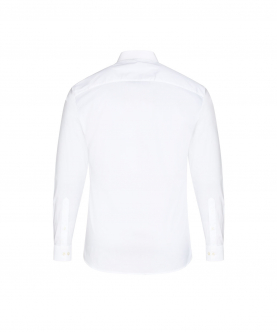 The White Organic Shirt With Frayed Yarn 