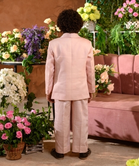 Sadira Embroidered Pink Blazer Trouser Set
