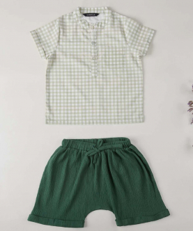 Ollie Gingham Green Co-ord