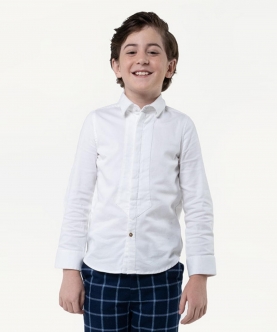 One Friday Ivory Button-Down Shirt For Kids Boys