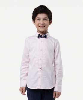 One Friday Pink Solid Shirt For Kids Boys