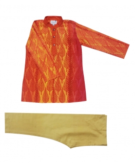 Orange Tie-Dye Kurta