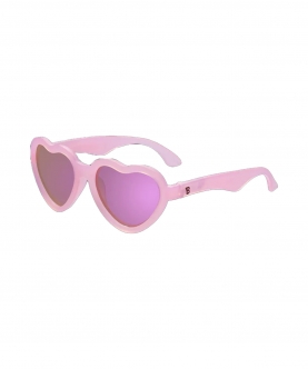 Polarized Heart: Frosted Pink Purple Mirrored Lens