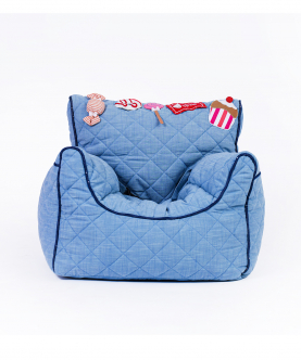 Personalised Movie Ticket Quilted - Bean Chair (Small)