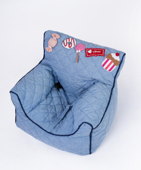 Personalised Movie Ticket Quilted - Bean Chair (Small)