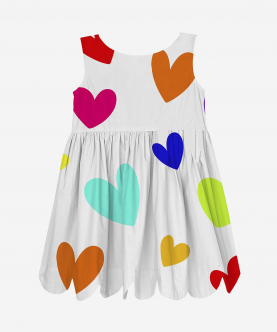 Peakaboo Dress Multi-Colour Hearts