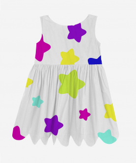 Peakaboo Dress Multi-Colour Stars