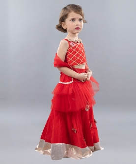 Red  And Gold Ghaghra Choli