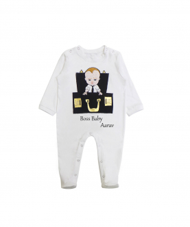 Personalised Boss Baby Romper With Pocket