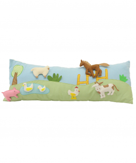 Personalised Farm Animal Long Cushion Cover With Pop-Ups 