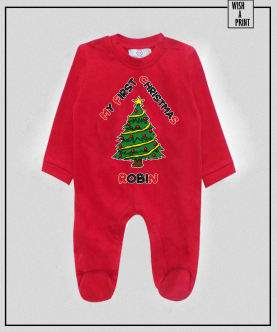 Personalised First Christmas Romper