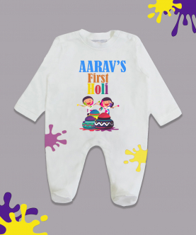 Personalised First Holi Romper