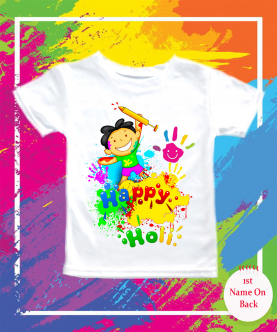 Personalised Happy Holi Splash Of Colours T-Shirt