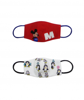 Personalised Name Initial Mickey Mouse Mask & Penguin Mask - Set of 2