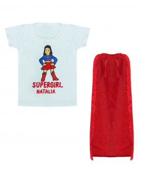 Personalised Supergirl Tee Shirt