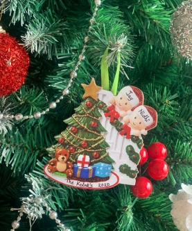 Personalized Family Tree Ornament (A Couple)