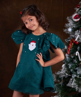 Pine Green Santa Dress