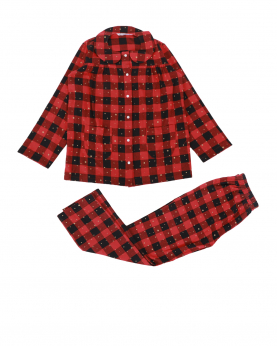 Red Plaid Jammies Nightwear For Kids