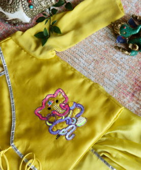 Gajapati - Kurta with Ganpati Embroidered And Dhoti Pants