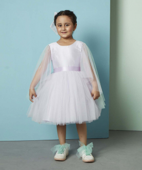 Lilac Taffeta Frill Bounce Dress