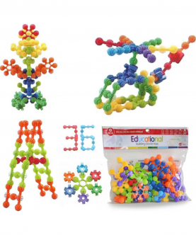 Planet Of Toys EducationalMagic Beans Building Blocks For Kids Children (Multi Color)