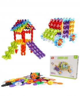 Planet Of Toys 180 Pcs Stem Education Series Snowflake Blocks