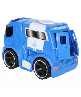 Planet Of Toys Friction Powered Police Car With Light And Sound For Kids (Blue)