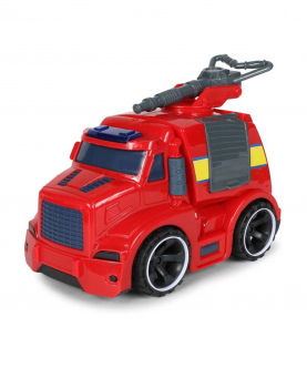 Planet Of Toys Friction Powered Fire Rescue Engine Truck Vehicle Toy For Kids With Light & Sound (Red Pack Of: 1)