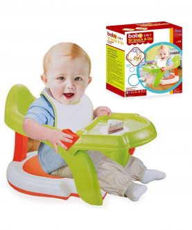 Planet Of Toys 2-In-1 Sit Snack & Go Baby Seat For Eating Bathing Sitting Baby Bath Seat (Green)
