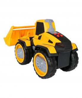 Planet Of Toys Friction Powered Bulldozer Construction Truck Vehicle Toy For Kids With Light & Sound (Yellow Pack Of: 1)