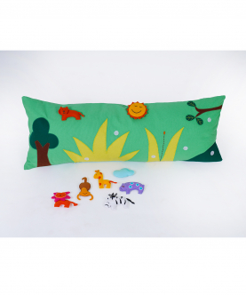 Wild animal Long cushion cover with pop-ups