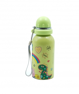 Green Color Peppa Pig Kids Water Bottle Hybrid - 500 Ml