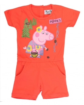 Peppa Pig Kids Dress Orange Peppas Pinecone Jumpsuit
